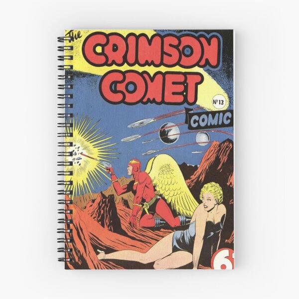 Artikelvorschau, Die Crimson Comet Space Battle Vintage Comic-Kunst entworfen und verkauft von IceCreamKisses.