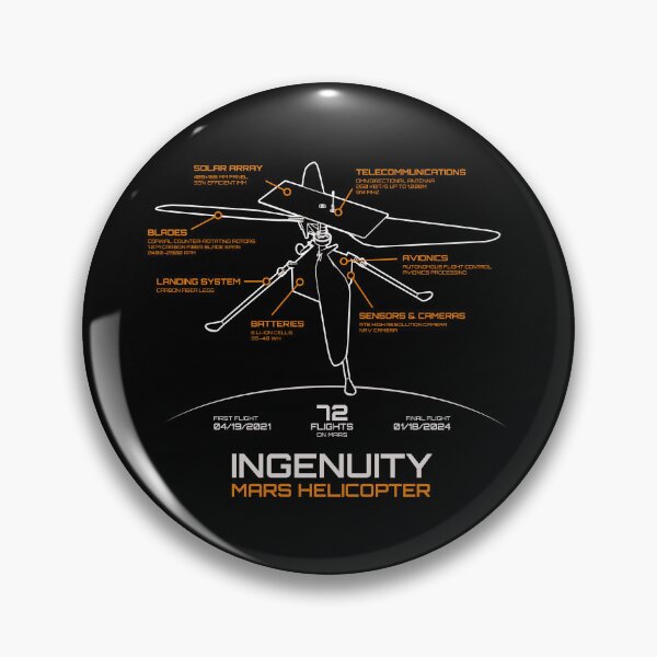 Item preview, Ingenuity Mars Helicopter Schematic designed and sold by darkskygear.