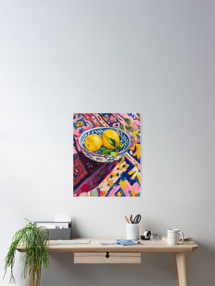 Thumbnail 2 of 3, Poster, modern art,henri matisse inspiration,lemon designed and sold by NathalieTecher.