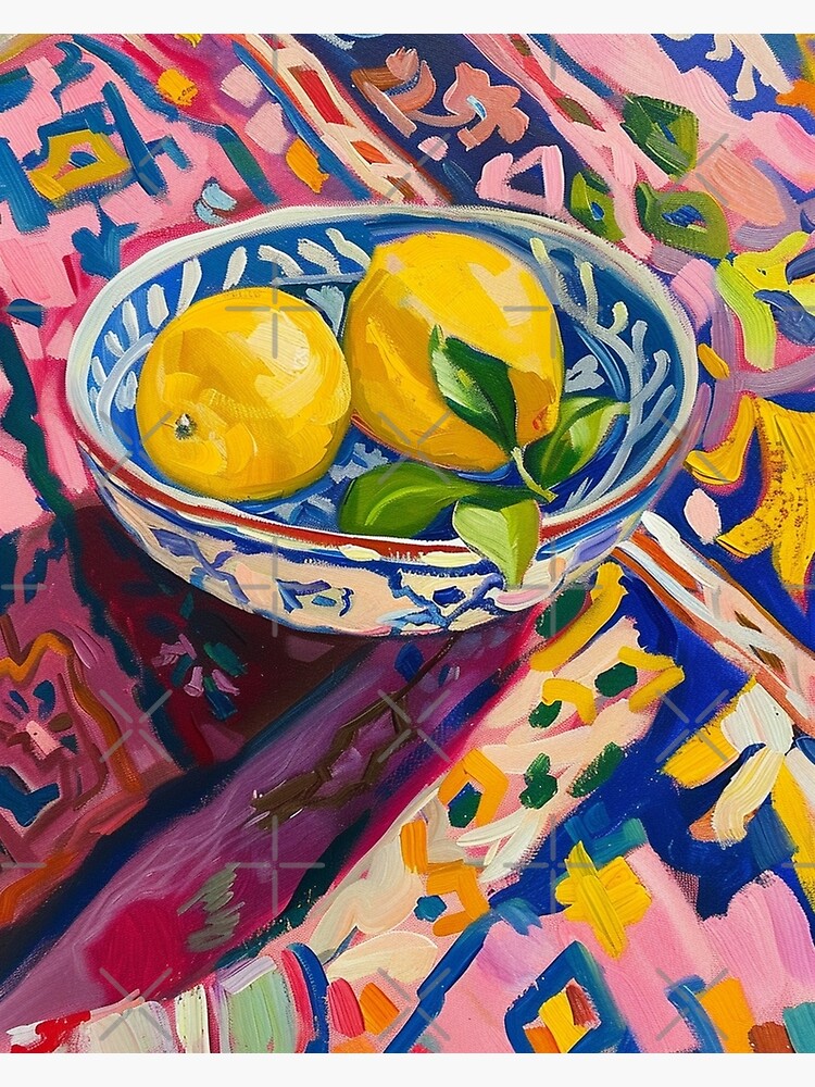 Thumbnail 3 of 3, Poster, modern art,henri matisse inspiration,lemon designed and sold by NathalieTecher.