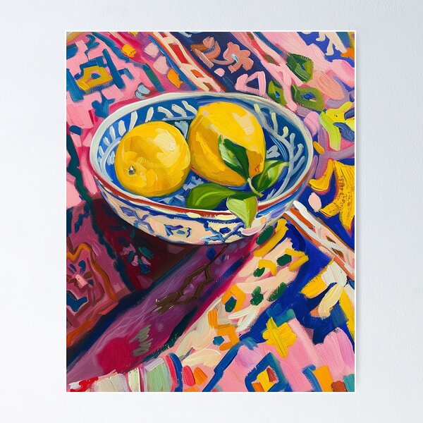 Item preview, modern art,henri matisse inspiration,lemon designed and sold by NathalieTecher.