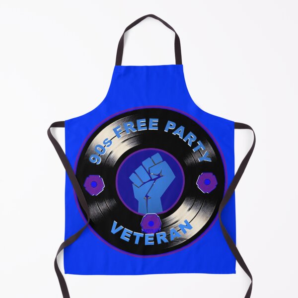 Item preview, Badge Style 90s Free Party Rave Veteran Vinyl Design designed and sold by leyfinder.