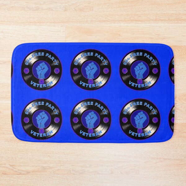 Item preview, Badge Style 90s Free Party Rave Veteran Vinyl Design designed and sold by leyfinder.