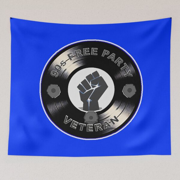 Item preview, 90s Free Party Rave Veteran Vinyl Design designed and sold by leyfinder.