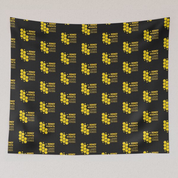 Item preview, Honey Warmth, Love's Charm. Honeycombs and yellow hearts designed and sold by EirinDesign.