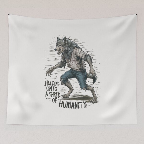 Item preview, HOLDING ONTO A SHRED OF HUMANITY designed and sold by HOMEDESIGNPRINT.