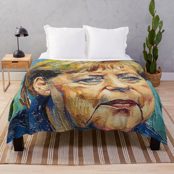 Item preview, Angela Merkel | Painting in the style of Vincent van Gogh designed and sold by ComicsFactory.