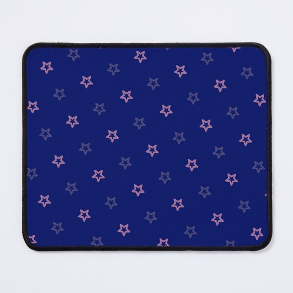 Item preview, Pink & Grey Stars Grid Navy Blue Borderless Blueprint designed and sold by Alchemy-A-La-G.