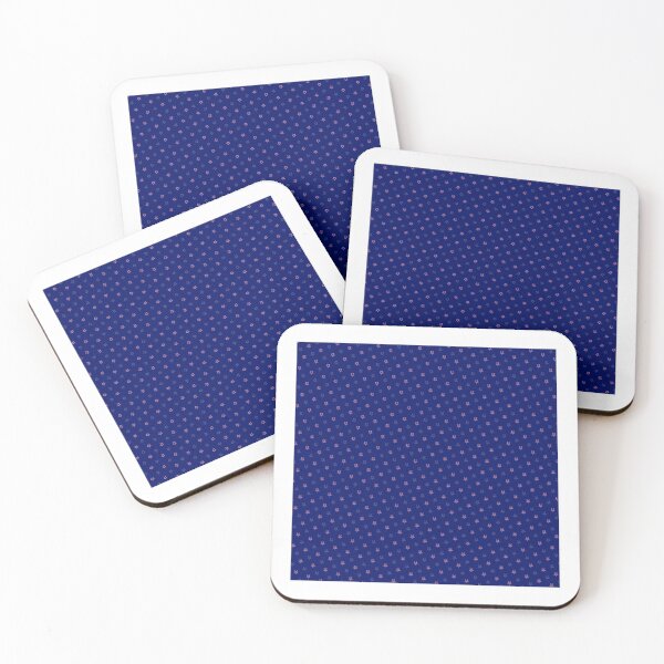 Item preview, Pink & Grey Stars Grid Navy Blue Borderless Blueprint designed and sold by Alchemy-A-La-G.