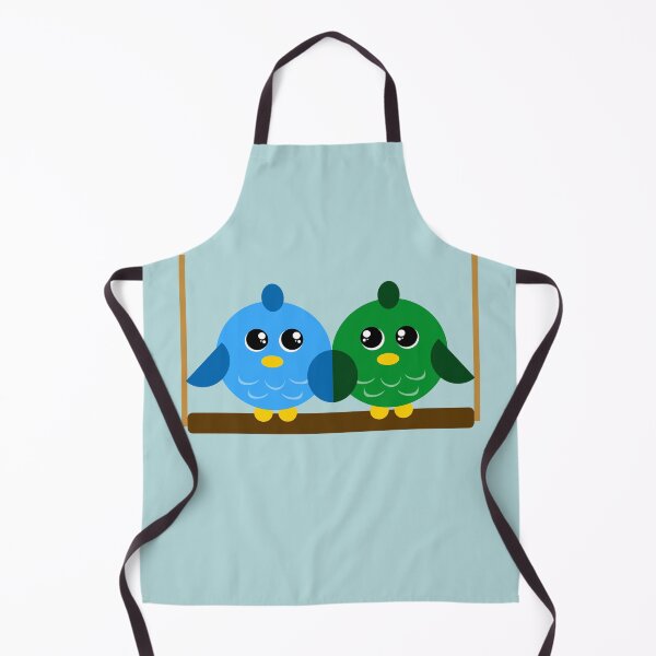 Item preview, cute birds blue and green designed and sold by ZlodziejkaKiwi.