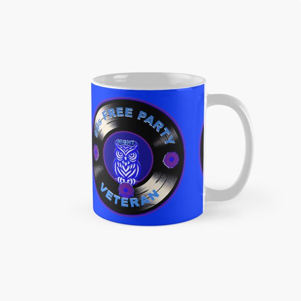 Item preview, Badge Style Night Owl Rave Veteran - 90s Free Party Tribute Vinyl designed and sold by leyfinder.