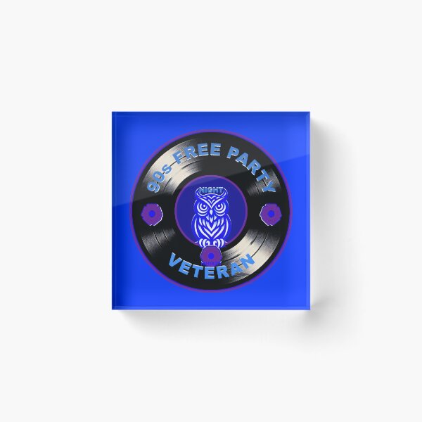 Item preview, Badge Style Night Owl Rave Veteran - 90s Free Party Tribute Vinyl designed and sold by leyfinder.
