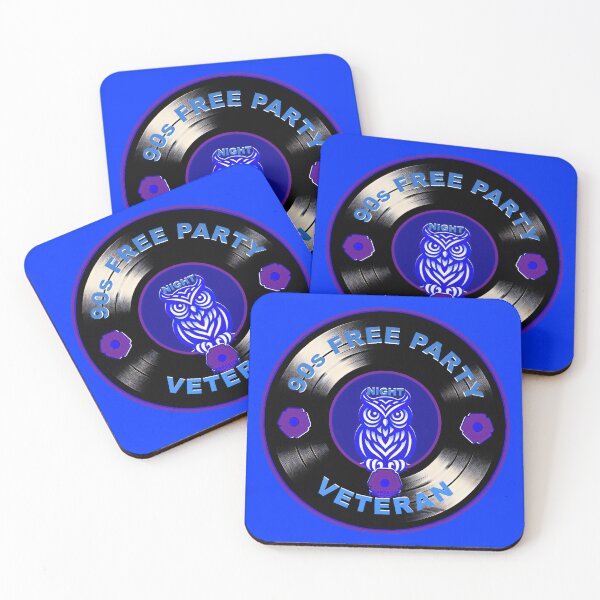Item preview, Badge Style Night Owl Rave Veteran - 90s Free Party Tribute Vinyl designed and sold by leyfinder.