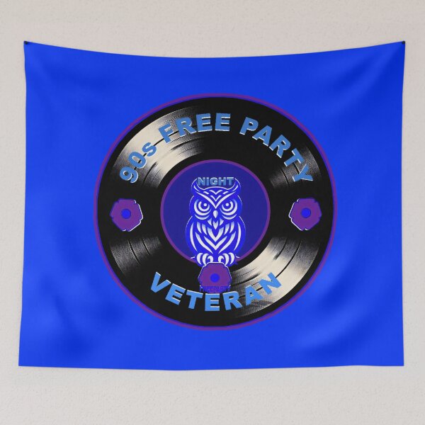 Item preview, Badge Style Night Owl Rave Veteran - 90s Free Party Tribute Vinyl designed and sold by leyfinder.