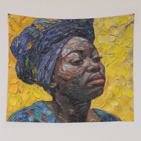 Item preview, Angolese woman | Painting in the style of Vincent van Gogh designed and sold by ComicsFactory.