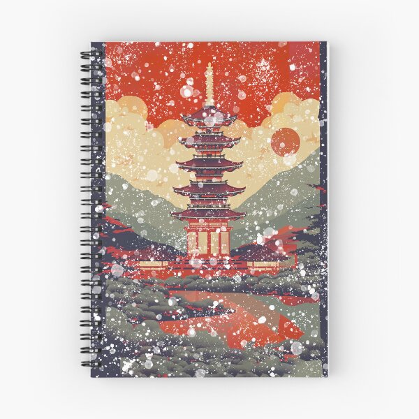 Artikelvorschau, Vintage japanisches Reiseplakat – abgenutzt, beunruhigt, Tempel entworfen und verkauft von RT-art.