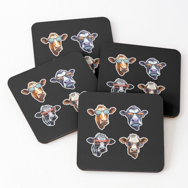 Item preview, Cows Wearing Sunglasses - Perfect for Cattle - Loving Travelers -  designed and sold by Sun Sand & Sea Art.