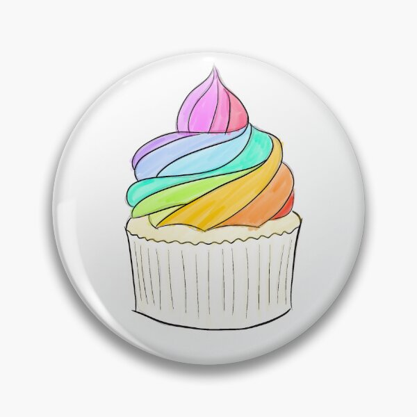 Item preview, LGBTQ rainbow cupcake cute designed and sold by clinoei.
