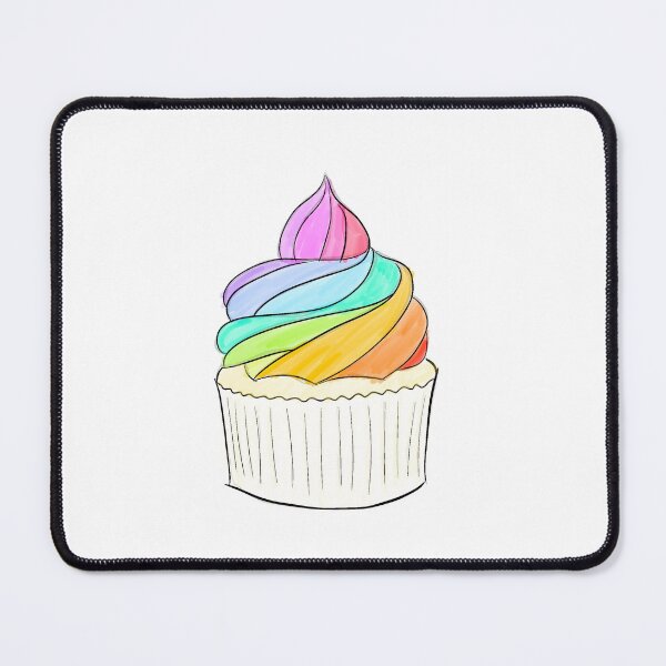 Item preview, LGBTQ rainbow cupcake cute designed and sold by clinoei.