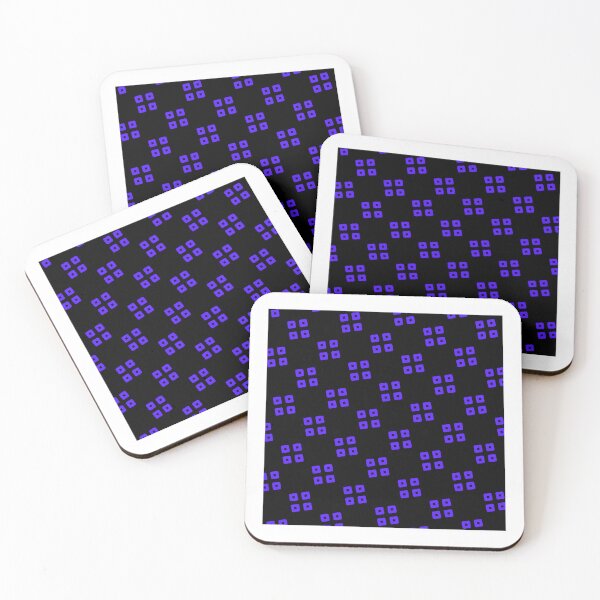 Item preview, Blue Four Square Batik Pattern Black Borderless Blueprint designed and sold by Alchemy-A-La-G.