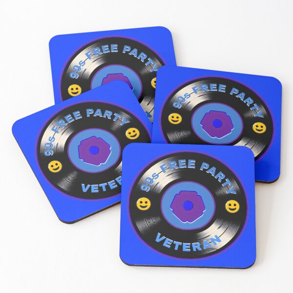 Item preview, Badge Style Smiley Face & Free Party Flower - 90s Rave Veteran Vinyl  designed and sold by leyfinder.