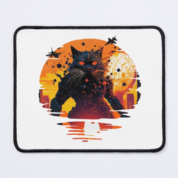 Item preview, Monster Cat destroys the City designed and sold by Synthwave Poem.