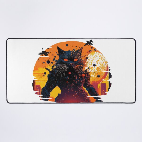 Item preview, Monster Cat destroys the City designed and sold by Synthwave Poem.