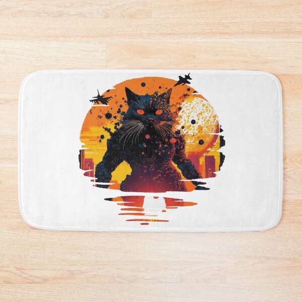 Item preview, Monster Cat destroys the City designed and sold by Synthwave Poem.