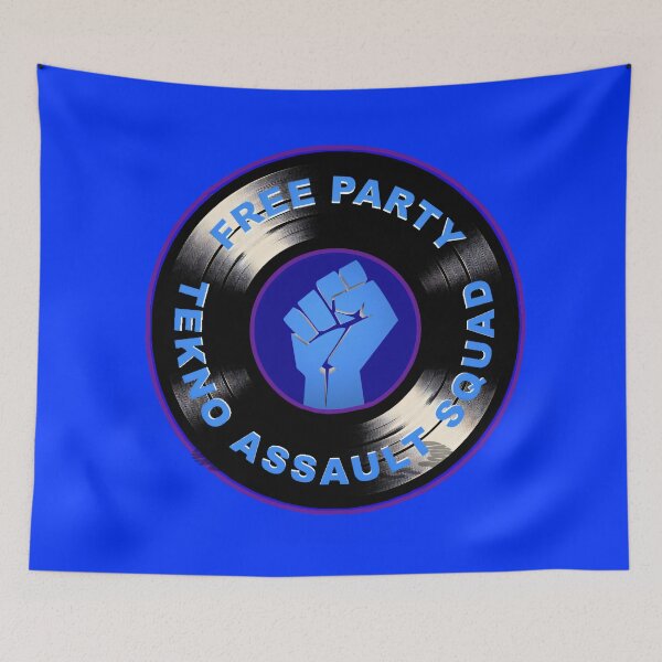 Item preview, Tekno Assault Squad - Free Party Vinyl Emblem designed and sold by leyfinder.