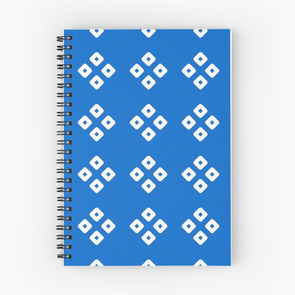 Item preview, White Four Diamond Batik Pattern Blue Borderless Blueprint designed and sold by Alchemy-A-La-G.