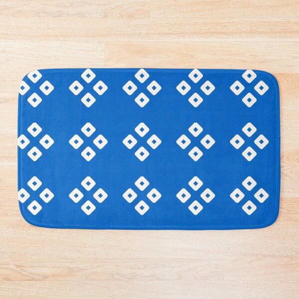 Item preview, White Four Diamond Batik Pattern Blue Borderless Blueprint designed and sold by Alchemy-A-La-G.