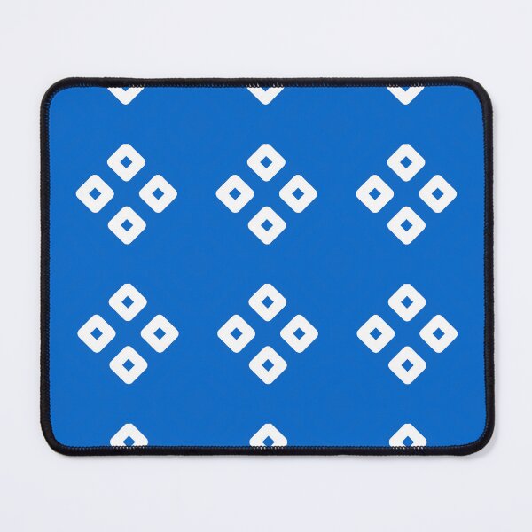 Item preview, White Four Diamond Batik Pattern Blue Borderless Blueprint designed and sold by Alchemy-A-La-G.