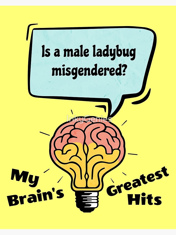 Funny Brain Puns Deadpan Sarcasm Humor Gift Art Board Print