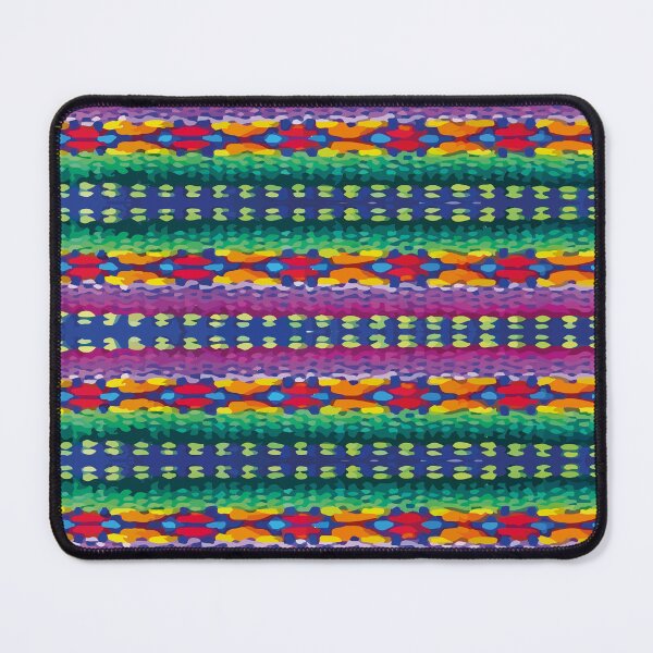 Item preview, Purple green vibrant rebozo dopamine decor bold hand woven poncho fabric designed and sold by T-Mex.