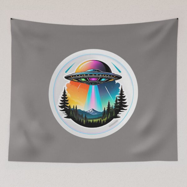 Item preview, UFO Flying Over The Forest designed and sold by TheArtOfPat.