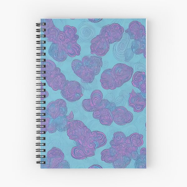 Item preview, Gentle elegance Abstract floral motif in purple on a turquoise-light blue background designed and sold by Frostquest.