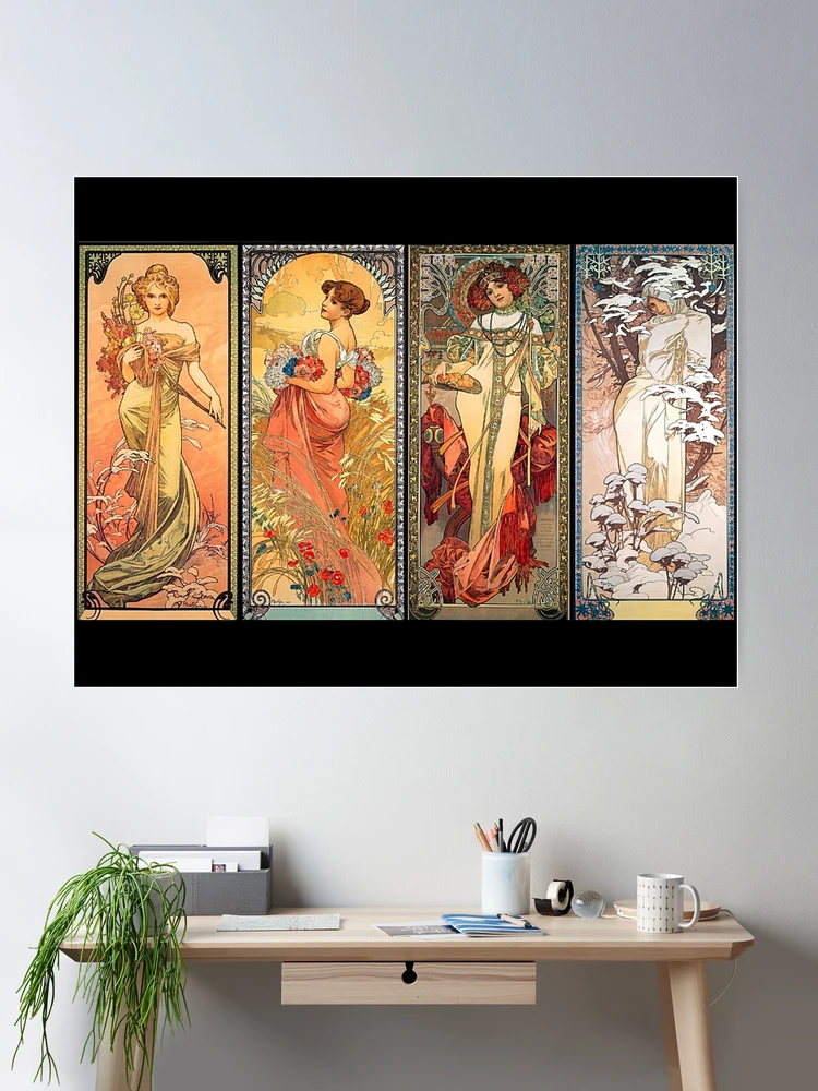 Alphonse Mucha Four Seasons Art Nouveau