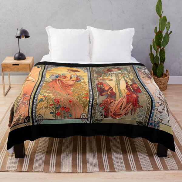 Item preview, Alphonse Mucha Four Seasons Art Nouveau designed and sold by JoolyA.