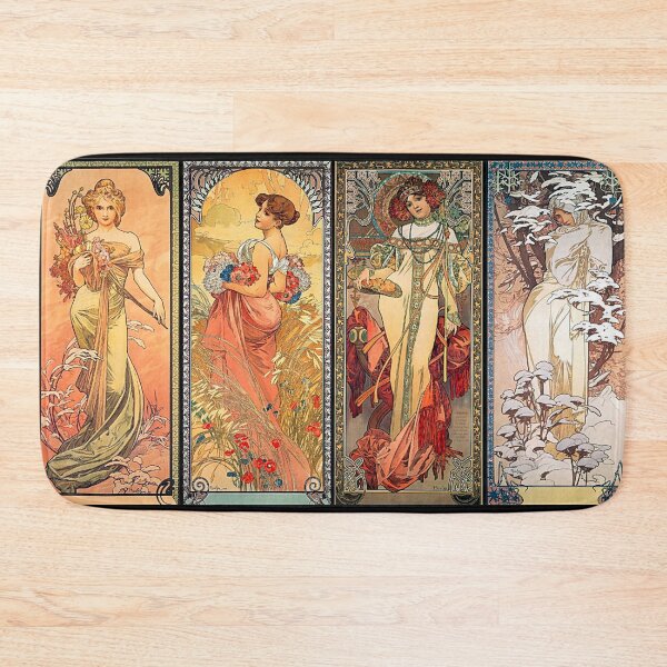 Item preview, Alphonse Mucha Four Seasons Art Nouveau designed and sold by JoolyA.
