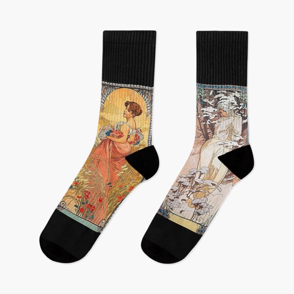 Item preview, Alphonse Mucha Four Seasons Art Nouveau designed and sold by JoolyA.