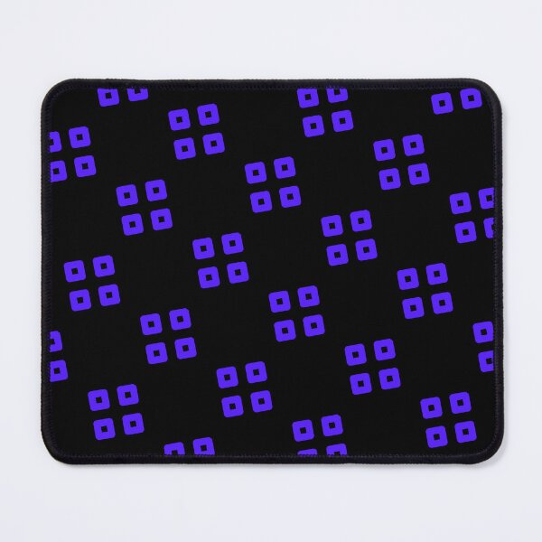 Item preview, Blue Four Square Batik Pattern Black Borderless Blueprint designed and sold by Alchemy-A-La-G.