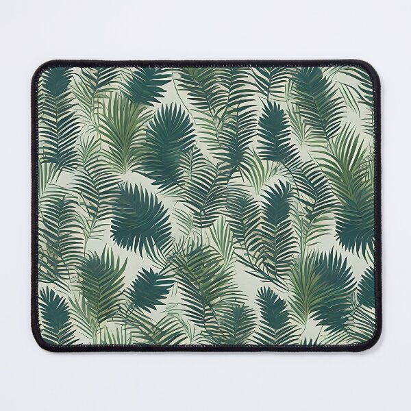 Item preview, Exotic jungle pattern palm leaves in various shades of green designed and sold by Frostquest.