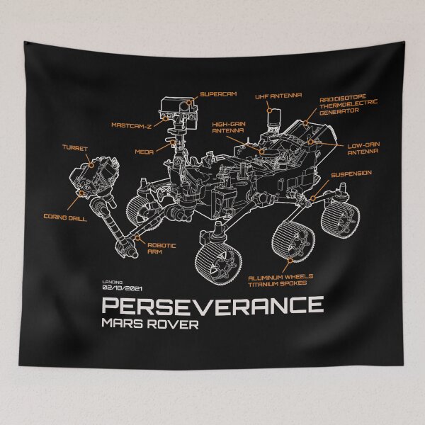 Artikelvorschau, Diagramm des Mars Perserverance Rover entworfen und verkauft von darkskygear.
