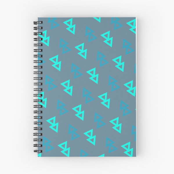Item preview, Blue & Teal Opposing Alternating Triangles Grey Borderless Blueprint designed and sold by Alchemy-A-La-G.
