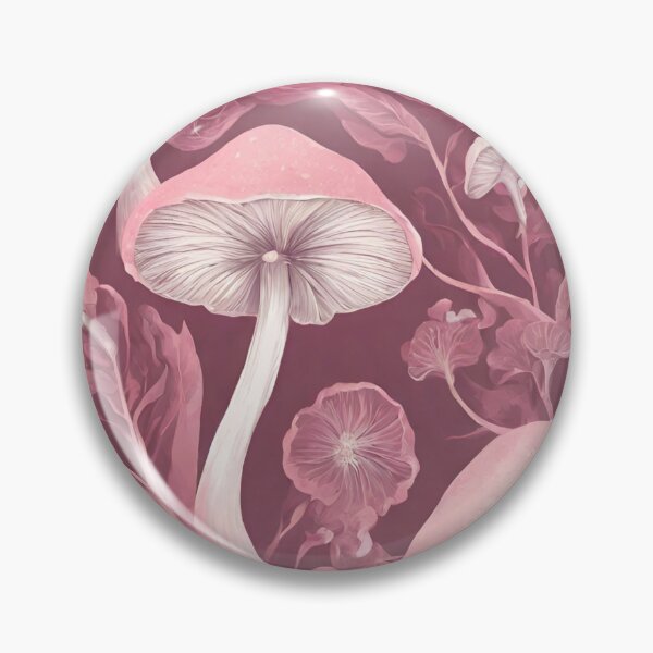 Item preview, mushroons and flowers in purple designed and sold by coguflores.