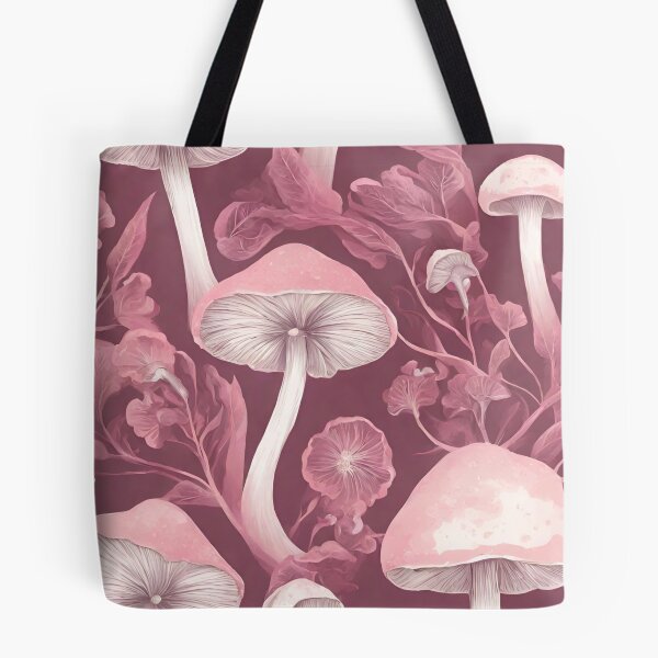 Item preview, mushroons and flowers in purple designed and sold by coguflores.