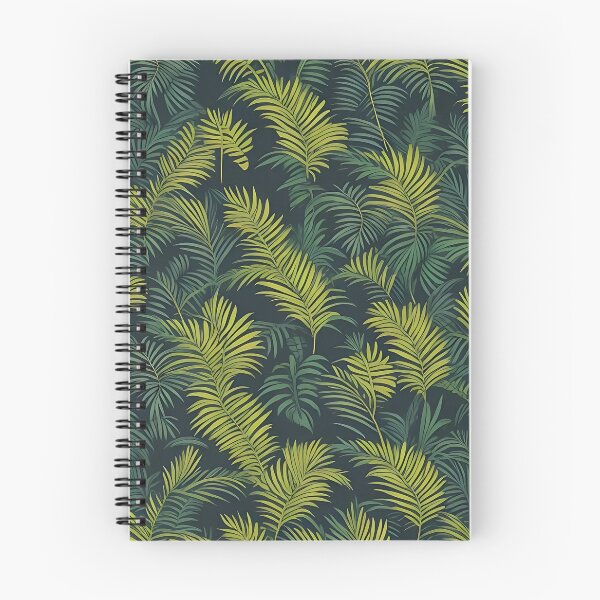 Item preview, Exotic jungle pattern palm leaves in various shades of green jungle designed and sold by Frostquest.
