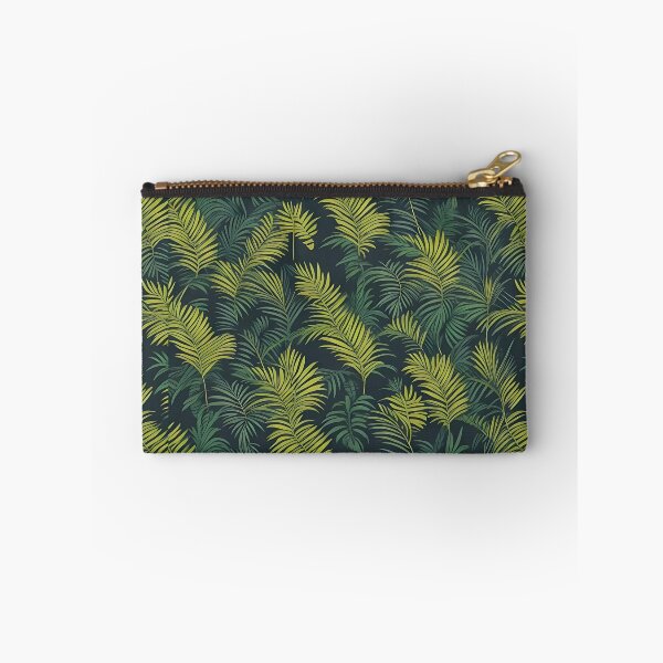 Item preview, Exotic jungle pattern palm leaves in various shades of green jungle designed and sold by Frostquest.