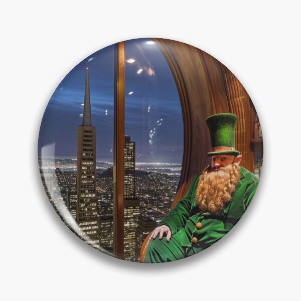 Item preview, Hefty Leprechaun Sits Above San Francisco  designed and sold by gareored.
