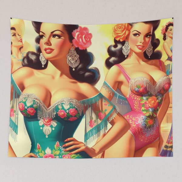 Aperçu de l'œuvre Pin-ups de beauté vintage créée et vendue par PulpVintage.